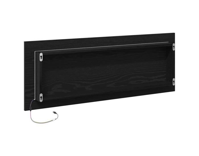 Sonata Oglindă de baie cu LED Stejar Negru 100 x 8,5 x 37 cm Sticlă