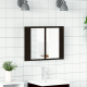Sonata H Огледален шкаф за баня с рафт с врата Черен дъб 60 x 12 x 45 см