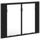 Sonata H Огледален шкаф за баня с рафт с врата Черен дъб 60 x 12 x 45 см