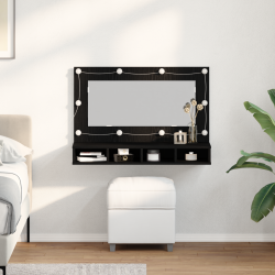 Sonata H Шкаф с огледало Черен дъб 90 x 31.5 x 62 см Инженерно дърво - Dulapuri de baie
