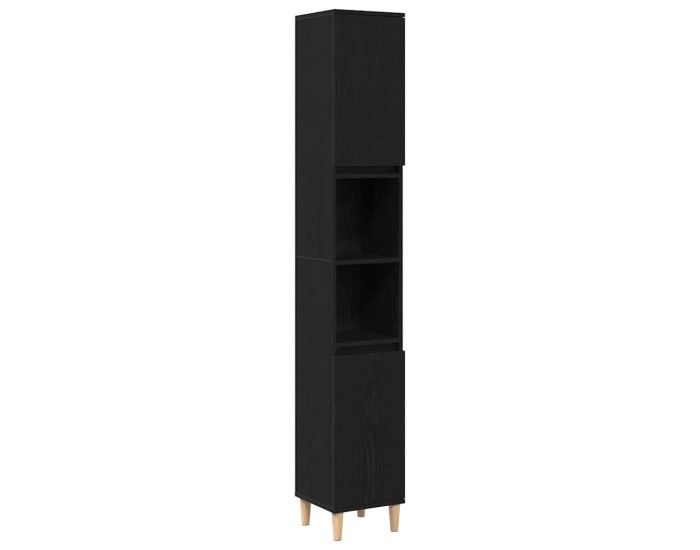 Sonata Dulap de Baie Stejar Negru 30 x 30 x 190 cm Lemn prelucrat