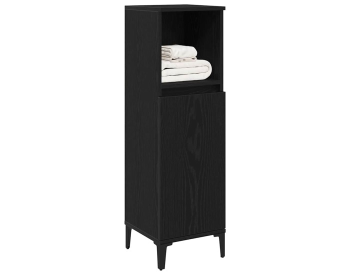 Sonata Dulap de Baie Stejar Negru 30 x 30 x 100 cm Lemn prelucrat