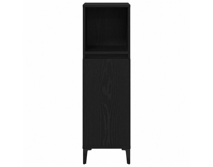 Sonata H Шкаф за баня с рафт Черен дъб 30 x 30 x 100 см Инженерно дърво