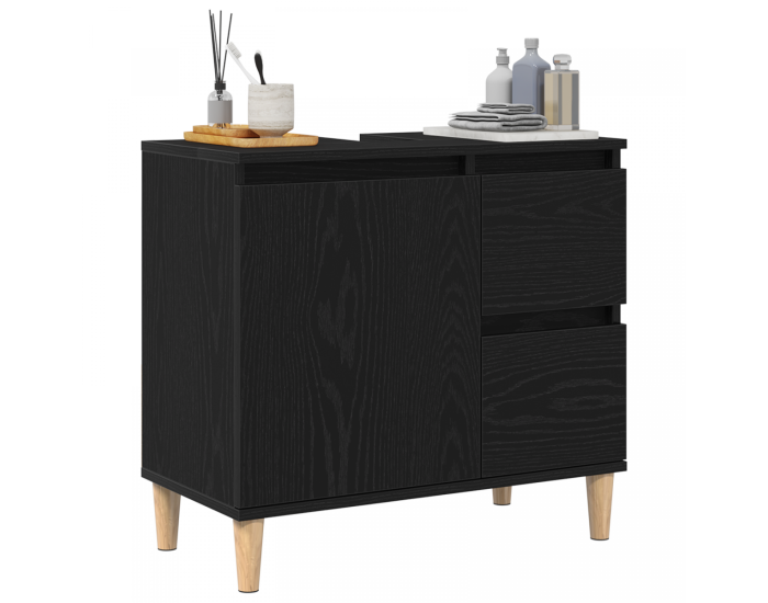 Sonata Dulap de Baie Stejar Negru 65 x 33 x 60 cm Lemn prelucrat