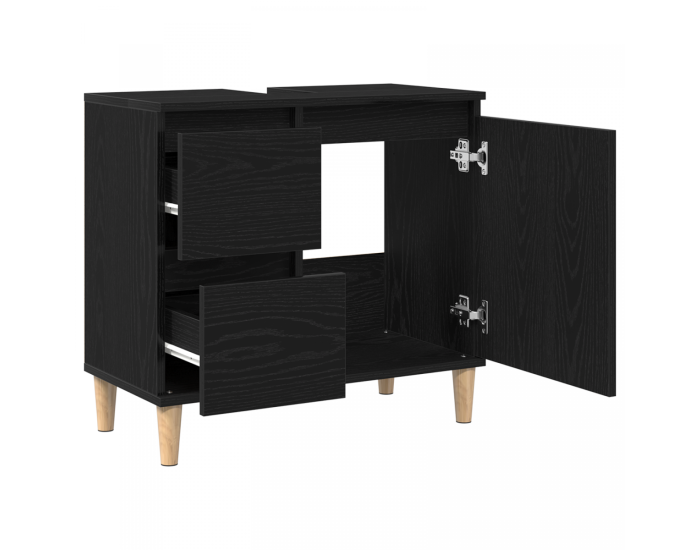 Sonata Dulap de Baie Stejar Negru 65 x 33 x 60 cm Lemn prelucrat