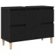 Sonata H Шкаф за мивка с рафт Черен дъб 80 x 33 x 60 см Инженерно дърво