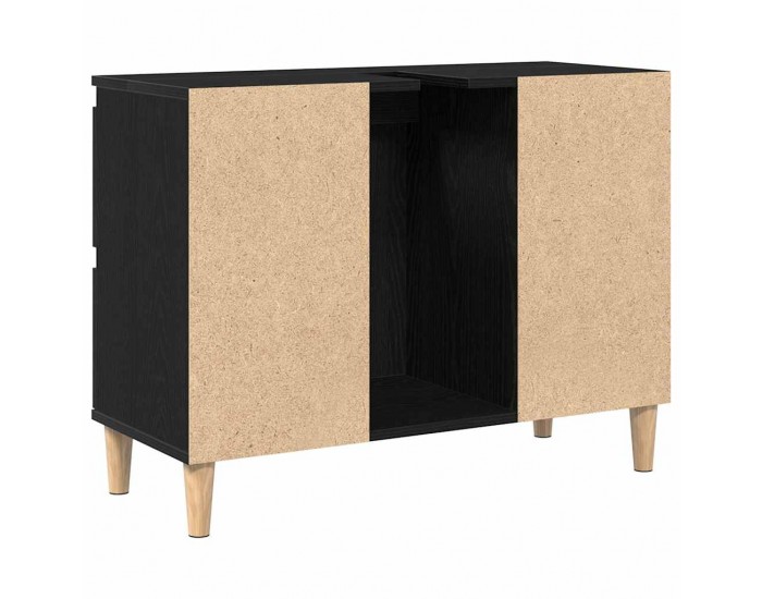 Sonata H Шкаф за мивка с рафт Черен дъб 80 x 33 x 60 см Инженерно дърво