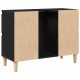 Sonata H Шкаф за мивка с рафт Черен дъб 80 x 33 x 60 см Инженерно дърво