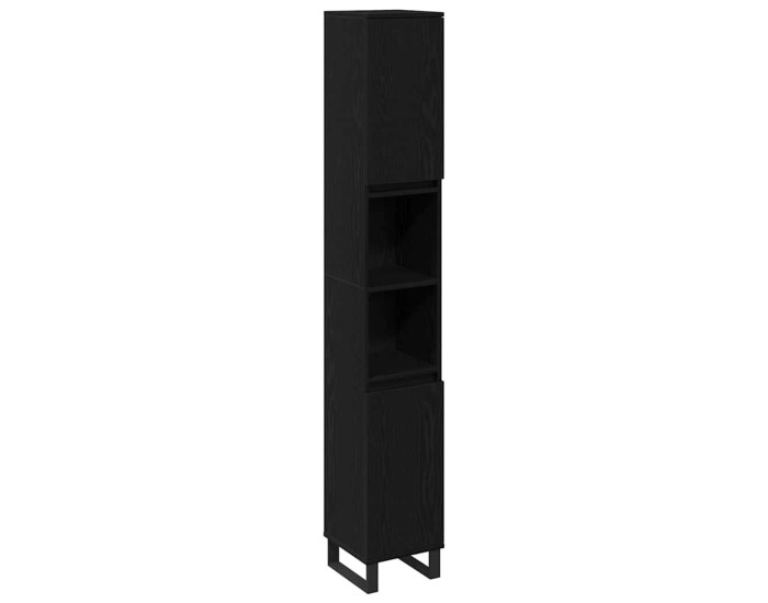 Sonata Dulap de Baie Stejar Negru 30 x 30 x 190 cm Lemn prelucrat