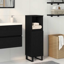 Sonata H Шкаф за баня с рафт Черен дъб 30 x 30 x 100 см Инженерно дърво - Dulapuri de baie