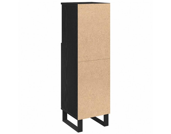 Sonata H Шкаф за баня с рафт Черен дъб 30 x 30 x 100 см Инженерно дърво