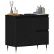 Sonata H Шкаф за баня с рафт Черен дъб 65 x 33 x 60 см Инженерно дърво