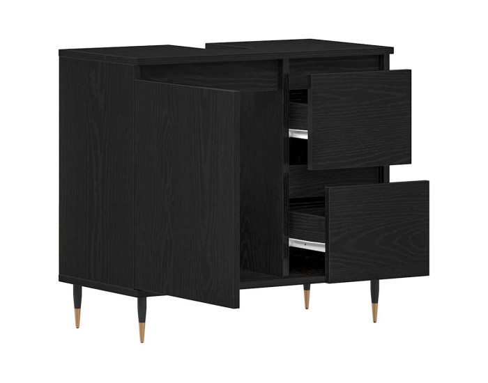 Sonata Dulap de Baie Stejar Negru 65 x 33 x 60 cm Lemn prelucrat