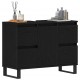 Sonata H Шкаф за баня с рафт Черен дъб 80 x 33 x 60 см Инженерно дърво