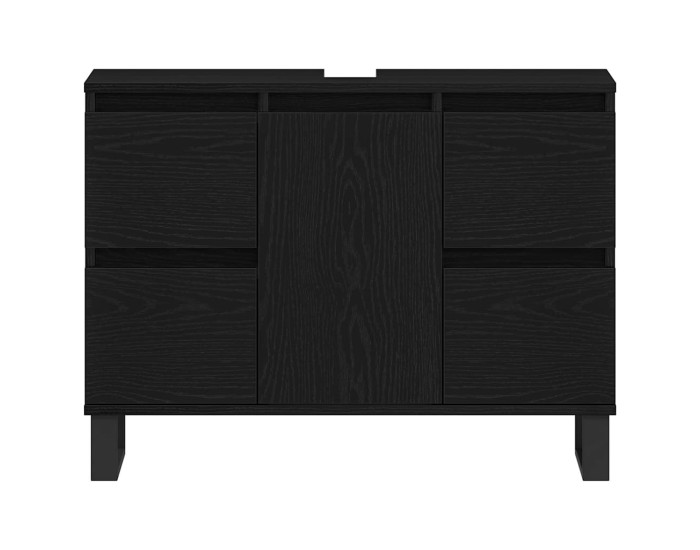 Sonata Dulap de Baie Stejar Negru 80 x 33 x 60 cm Lemn prelucrat