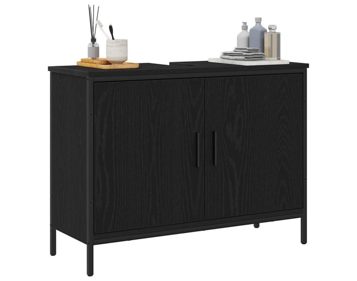 Sonata Dulap pentru Chiuveta de Baie Stejar Negru 80 x 30 x 60 cm