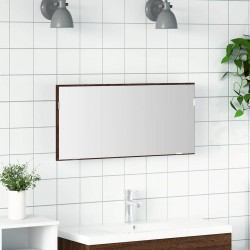 Sonata H Огледало за баня Кафяв дъб 80 x 8.5 x 37 см Инженерно дърво - Dulapuri de baie