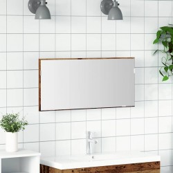 Sonata H Огледало за баня Старо дърво 80 x 8.5 x 37 см Инженерно дърво - Dulapuri de baie