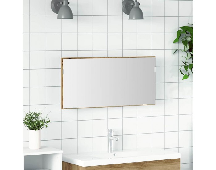 Sonata H Огледало за баня дъб артизан 80 x 8.5 x 37 см Инженерно дърво