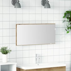 Sonata H Огледало за баня дъб артизан 80 x 8.5 x 37 см Инженерно дърво - Dulapuri de baie