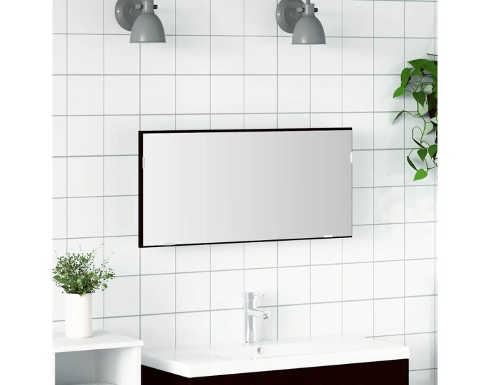 Sonata Oglindă Stejar negru 80 x 37 cm Sticlă și Lemn Ingineresc