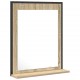 Sonata H Огледало за баня с рафт Черно 50 x 12 x 60 см Инженерно дърво