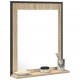 Sonata H Огледало за баня с рафт Черно 50 x 12 x 60 см Инженерно дърво