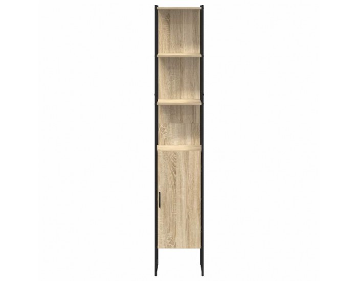 Sonata H Шкаф за баня с врата Бежово 33 x 33 x 185.5 см Инженерно дърво