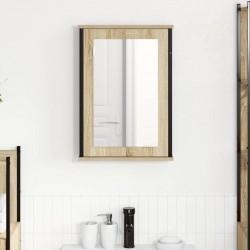 Sonata H Шкаф с огледало за баня Кафяво 42 x 12 x 60 см Инженерно дърво - Dulapuri de baie
