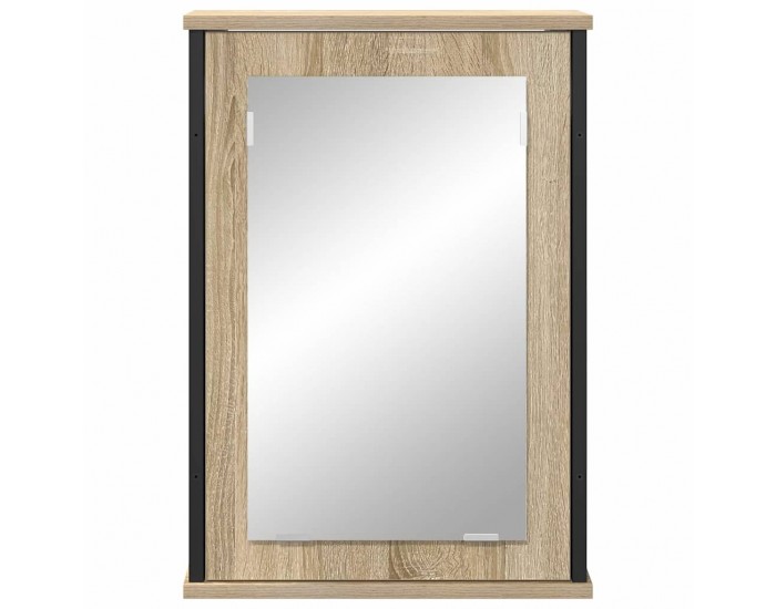 Sonata H Шкаф с огледало за баня Кафяво 42 x 12 x 60 см Инженерно дърво