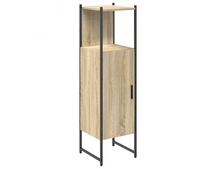 Sonata H Шкаф за баня с врата Бежово 33 x 33 x 120.5 см Инженерно дърво