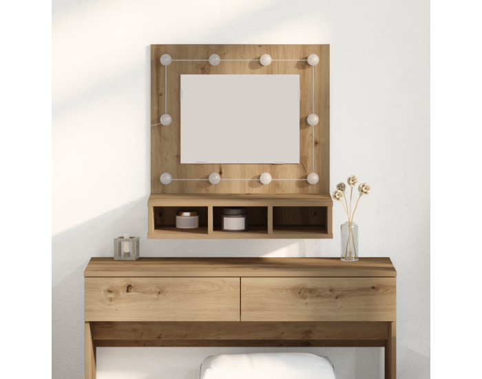 Sonata H Шкаф с огледало дъб артизан 62 x 31.5 x 62 см Инженерно дърво