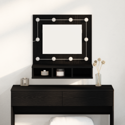 Sonata H Шкаф с огледало Черен дъб 62 x 31.5 x 62 см Инженерно дърво - Dulapuri de baie