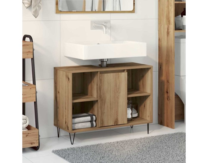Sonata Dulap de Baie Stejar Artizanal 80 x 33 x 60 cm Lemn prelucrat