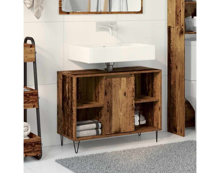 Sonata Dulap de Baie Lemn Vechi 80 x 33 x 60 cm Lemn prelucrat