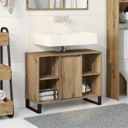 Sonata H Шкаф за баня с рафт дъб артизан 80 x 33 x 60 см Инженерно дърво - Dulapuri de baie