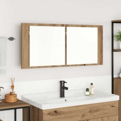 Sonata H LED Огледало за Съхранение с рафт дъб артизан 100 x 12 x 45 см - Baie