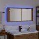 Sonata H LED Огледало за Съхранение с рафт дъб артизан 100 x 12 x 45 см