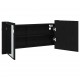 Sonata H LED Огледало за Съхранение с рафт Черен дъб 100 x 12 x 45 см