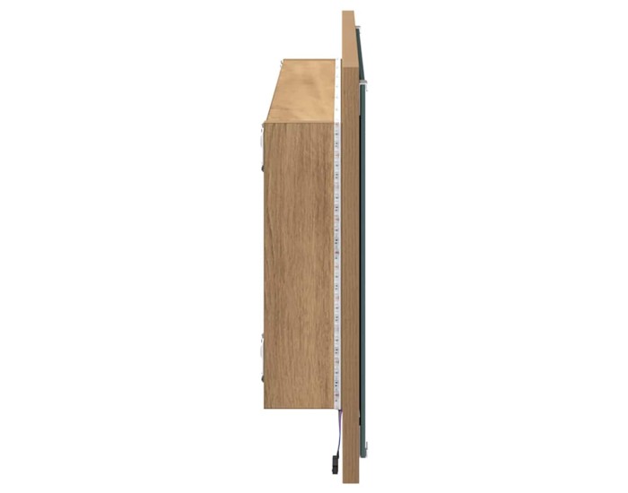 Sonata Oglindă Stejar Artizanal 90 x 8,5 x 37 cm Lemn prelucrat