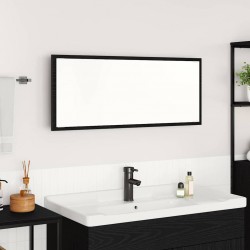 Sonata H Огледало с огледало Черен дъб 90 x 8.5 x 37 см Инженерно дърво - Dulapuri de baie
