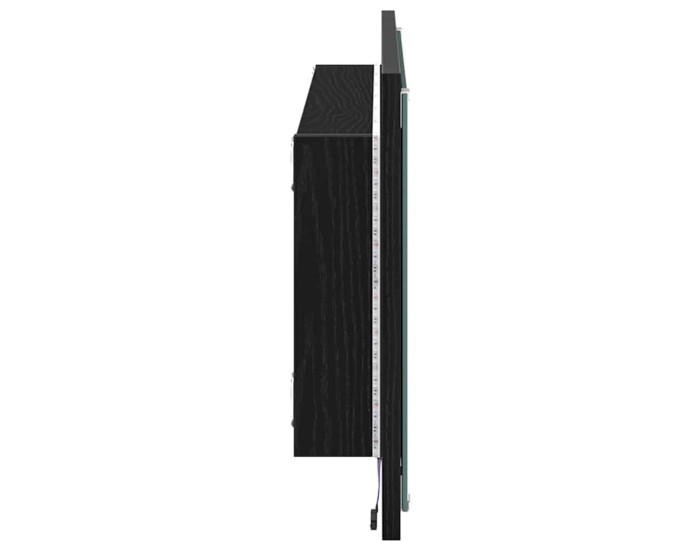 Sonata Oglindă Stejar Negru 90 x 8,5 x 37 cm Lemn prelucrat