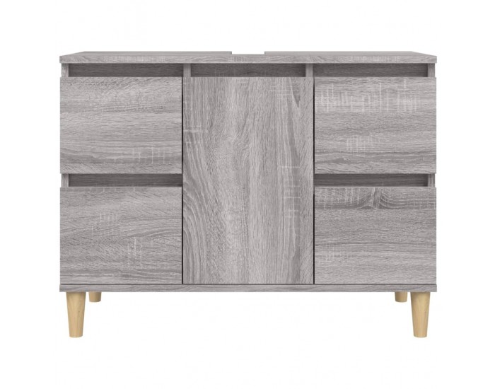 Sonata H Шкаф за мивка, сив сонома, 80x33x60 см, инженерно дърво