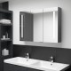 Sonata H LED шкаф с огледало за баня, 89x14x62 см, сив