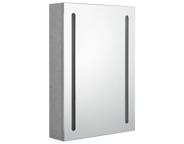 Sonata H LED шкаф с огледало за баня, бетонно сив, 50x13x70 см