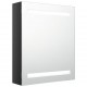 Sonata H LED шкаф с огледало за баня, сияйно черно, 50x14x60 см