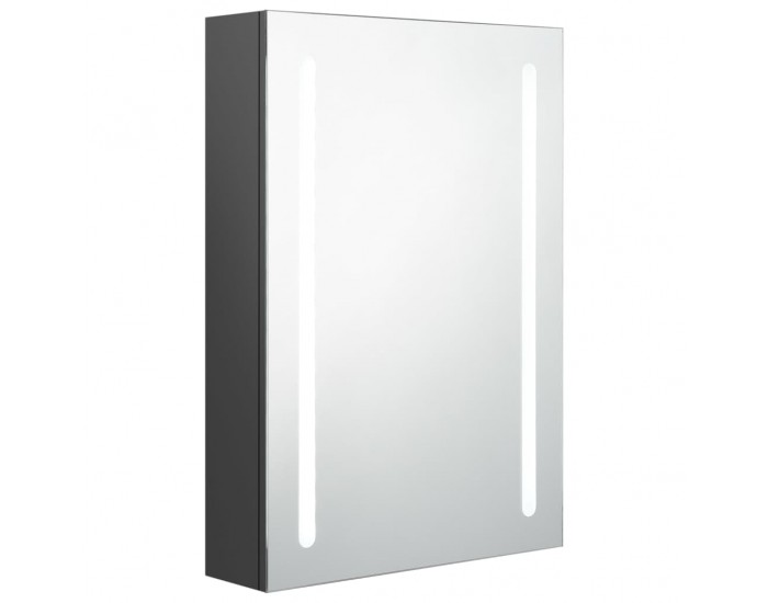 Sonata H LED шкаф с огледало за баня, сив, 50x13x70 см