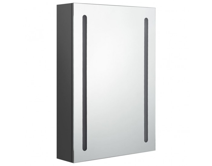 Sonata H LED шкаф с огледало за баня, сив, 50x13x70 см