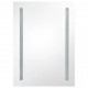 Sonata H LED шкаф с огледало за баня, сив, 50x13x70 см