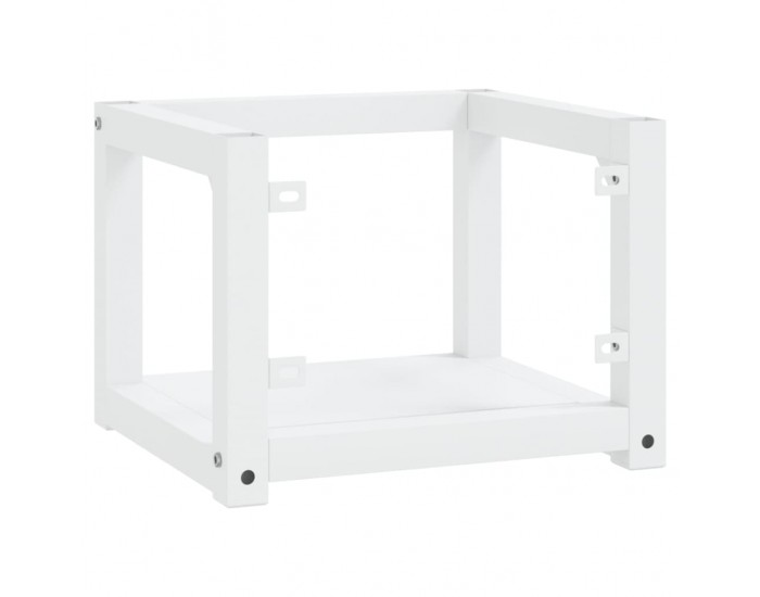 Sonata H Рамка за мивка за баня стенен монтаж бяла 40x38x31 см желязо